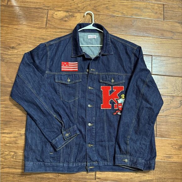 EUC Y2K Vintage Men’s Kappa Nupe Swagg Oversized Streetwear Denim Jacket 4XL‎ - Picture 2 of 7